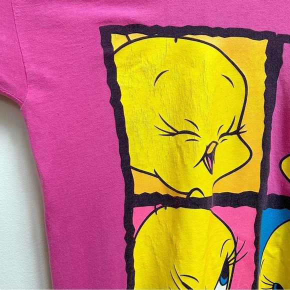 Vintage 90s Y2K Tweety Bird Loony Toons Sleep Dress Shirt Night Gown, One Size - Picture 4 of 12